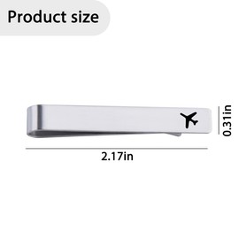 Airplane Tie Clip Aviation Gifts for Pilots Men Women Airplane Gifts for Son Daughter Chrismtas Birthday Gifts for Plane Lovers Best Friend Pilot Birthday Gift for Bestie Airplane Tie Pin Bar