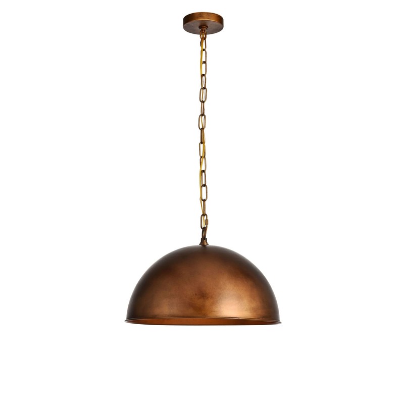 Elegant Lighting Living District Merce 1-Light Transitional Metal Pendant in
