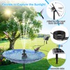GAIZERL Solar Fountain Pump with Adjust Glass Panel, Upgrade 3.5W