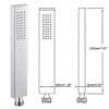 Ownace Square Solid Brass Chrome Hand Held Shower Head With
