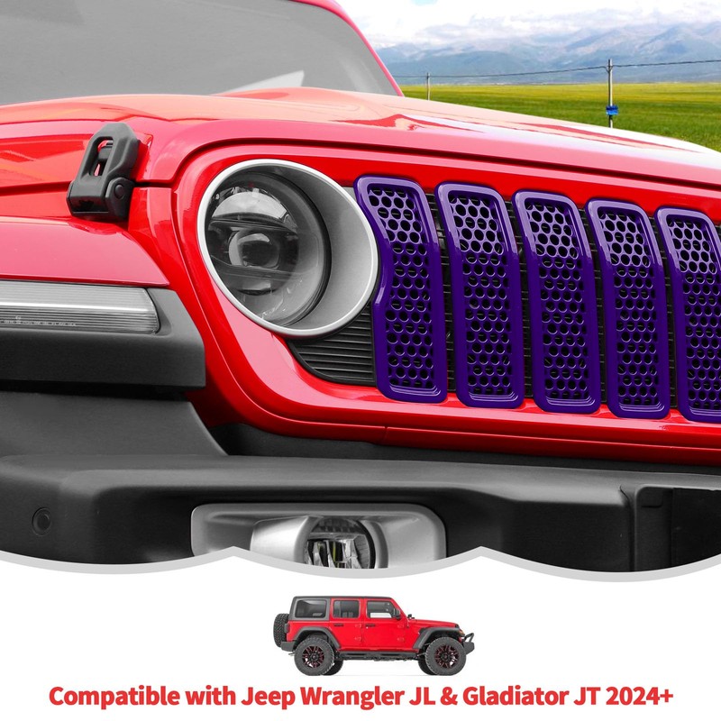 Front Grille Mesh Inserts Grill Decoration Exterior Accessories Compatible with