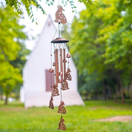 French Bulldog Wind Chimes for Outside,Dog Gifts for Women/Men/Sympathy Gift/Memorial Gifts/Birthday Festival Gifts Metal windchimes Outdoors/Indoors,Patio Decor,Garden Decor,Home,Porch,Yard Decor