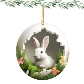 Easter Bunny Pendant, Easter Decoration for Hanging, 2D Easter Pendant Rabbit, Easter Decoration Rabbit, Acrylic Pendant Easter, Easter Decoration for Hanging, Perfect as Easter Decoration for Home