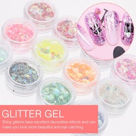 12 Cajas de Purpurina Líquida Corporal Brillo para Maquillaje, Fácil de Usar y Efectos Decorativos para Uñas y Extremidades en Fiesta de Carnaval y Halloween