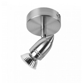 Leyton Lighting GU10 Single Bullet Spotlight Lamp, Brushed Chrome