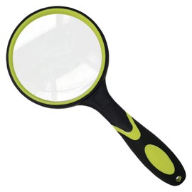 Large Magnifying Glass for Reading, 10X Handheld Magnifier for Hobbies, Science Books, Newspapers, Hobby, Observation, Premium, Non-Slip, Soft Hand Shaft for Seniors