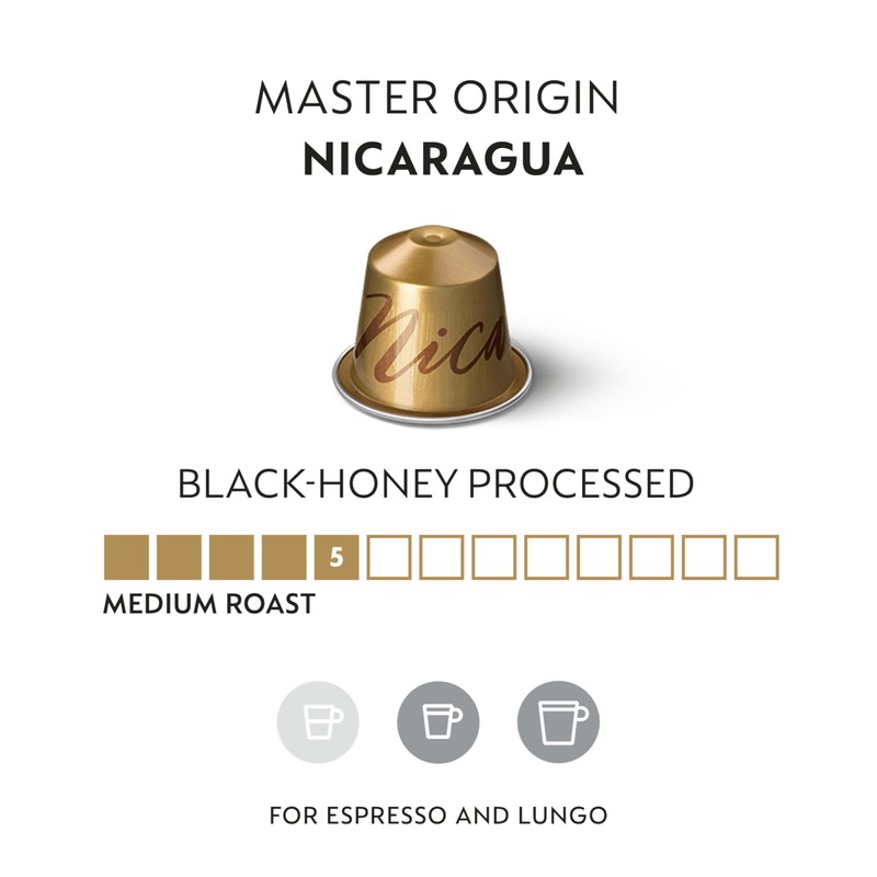 Nespresso Capsules Original, Nicaragua Master Origin, 50 Count Coffee Pods