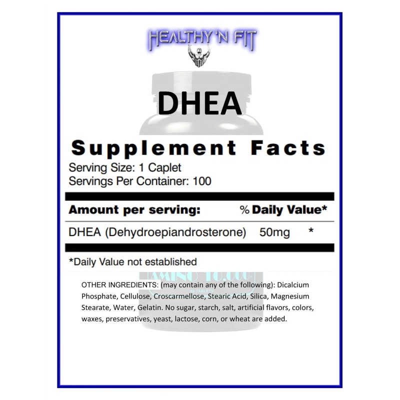 Healthy N Fit DHEA 50mg - 100 Capsules. Support Hormones