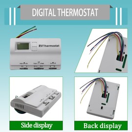 T-Stat Wall Digital Thermostat fits Coleman Mach 8330-336 337 338 339 368 386 Heat/Cool Air Conditioner Digital Thermostat White Temperature Adjustment from 37℃ to -1 ℃ Compatible with 83303862 White