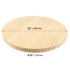 SINJEUN 2 Pack 12 Inches Round Wood Plaque, 3/4 Inch Thick Blank Wooden Hanging Sign, Unfinished Wood Boards with Hanging Hole for DIY Crafts