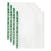 100 A4 Plastic Value Punched Punch Pockets 10-15 Sheets 30