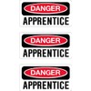 Danger Apprentice, I Make Decals™, 3 Pack, Funny, Humor, Hard