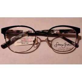 Sean John SJLO 6014 001 Shiny Black Shiny Gold Eyeglass Frames 54-21-145 NWT