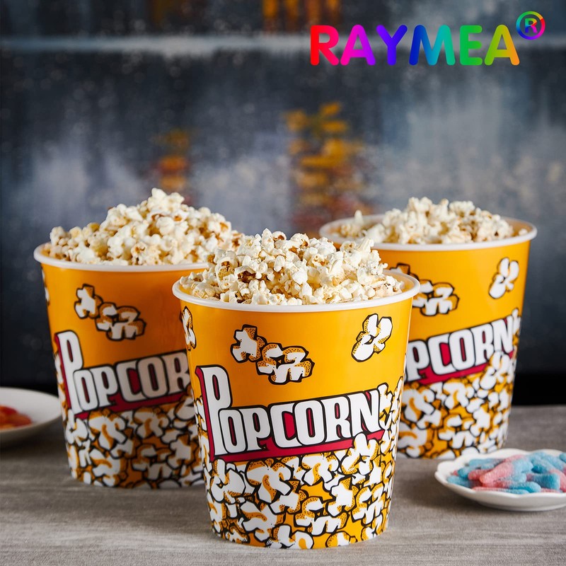 Recipientes de plástico para palomitas de maíz de estilo retro