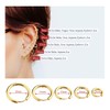 JOVIVI 10pc Stainless Steel Gold Tone Endless Huggie Hoop Earrings