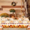 EUVBOKW 2 Pack Thanksgiving Tablecloths Plastic,54x108 Inch Disposable Fall Table