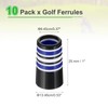 PATIKIL Golf Ferrules 0.370" Inner Diameter 10 Pack Tapered Shape
