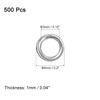 sourcing map 500Pcs Open Jump Rings, 5mm 316 Stainless Steel