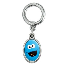 Sesame Street Cookie Monster Face Shoe Sneaker Shoelace Oval Charm Jewelry