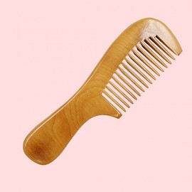 Classic Wooden Ergonomic Wide-Toothed Comb 3ea