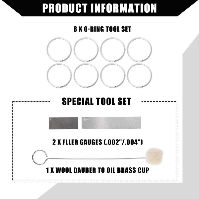Hihaha 7.3L Injector Rebuild Kit with Vice Clamp, Special Tools,