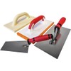 4-Piece Set with Cleaning Tools, Stainless Steel Smoothing Trowel with