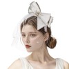 CROWN GUIDE Fascinator Headband Hat Bows Feather Wedding Tea Party