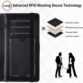 BFDHGQZC Checkbook Cover for Women & Men, RFID Blocking Personal PU Leather Checkbook Check Book Holder Wallet with Elastic Tape & Credit Card Slot,Red Dragon