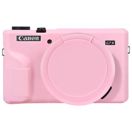 HESPLUS HESPLUS Case for Canon Powershot G7X Mark II Digital Camera, Soft Silicone Protective Cover Case with Removable Lens Cover for Canon Powershot G7 X Mark II DSLR Camera, Pink