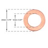 X AUTOHAUX Copper Washer Flat Seal Ring for Car 12