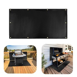 48x30'' Grill Mats for Outdoor Grill, Fireproof Heat Shield for Grill, Protecting Deck Railing Wall from Grill Heat and Oil Stain,Prevent Fence and Wall from Being Blackened by BBQ Smoke.