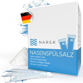 60 x Nasal Rinse Salt · Large Storage Pack · Practical Sticks · NARSA® Nose Salt for Nasal Shower