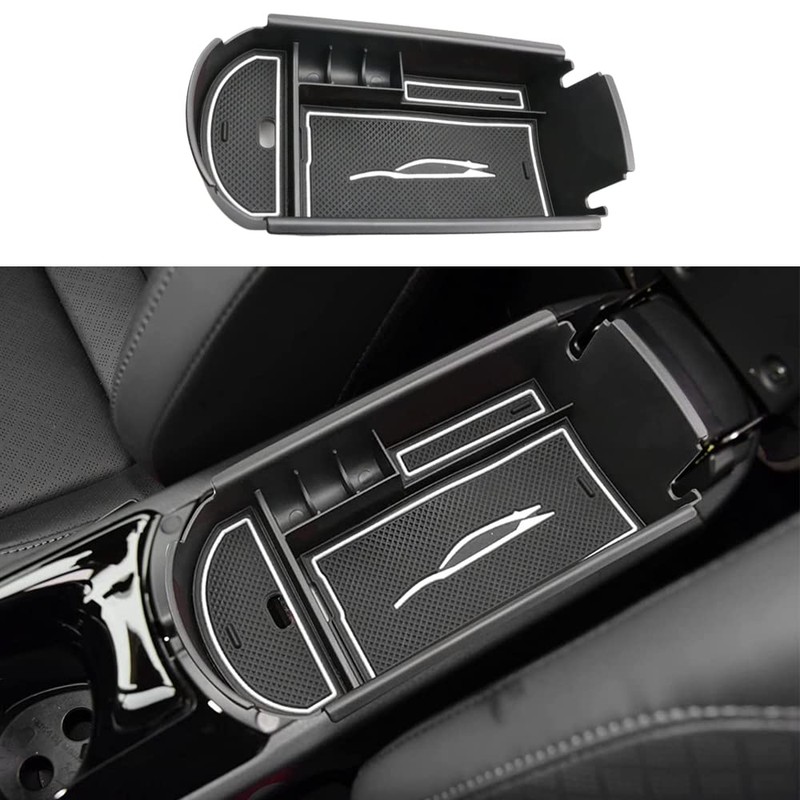 Riloer Center Console Armrest Box Tray, Center Console Armrest Box