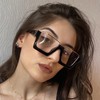 Mirkcittle Oversized Blue Light Blocking Glasses for Women Men Fashion