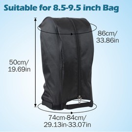 Baoblaze Golf Rain Cover Golf Accessory Lightweight Hood Protection Raincoat with Zipper Golf Bag Hood Protective Cover for Golf Bag Fittings, Black A