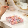 KKONHII Hair Accessories Organizer with Lid Clear Hair Tie Organizer