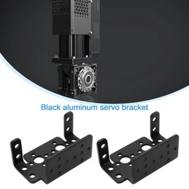 LT Easiyl Multifunctional Aluminium Servo Holder 58 x 25.1 x 37 mm Can be Used on Servo Systems with the Size 40 x 45 x 20 mm for Remote Controlled Robot Models, Black
