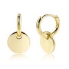 Gold Drop Earrings for Women, Small Dangle Earrings Round Pendant