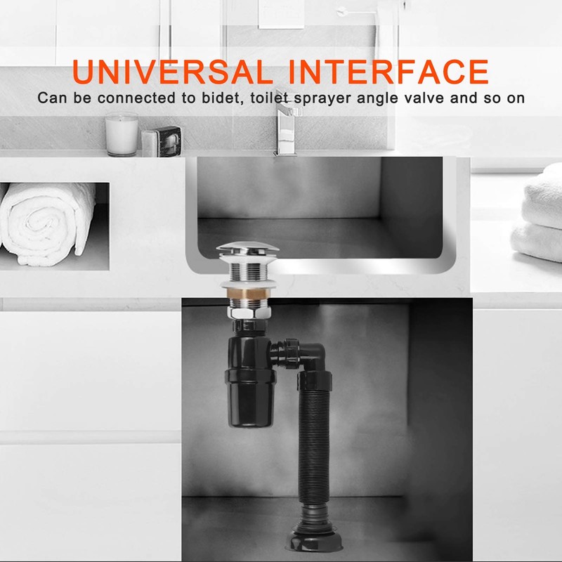 Drain Pipe Basin Sink P Trap Pipe Anti Blocking Deodorant