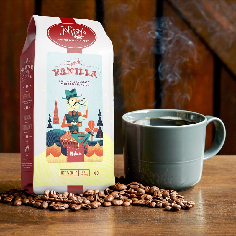 Joffrey's Coffee - French Vanilla, Flavored Coffee, Artisan Medium Roast,