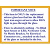 New Replacement Blind Spot Mirror Glass with Full Size Adhesive