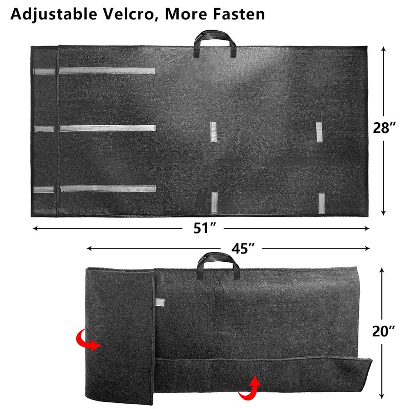 Table Leaf Storage Bag 2 Pack, Extra Thick Padded Felt