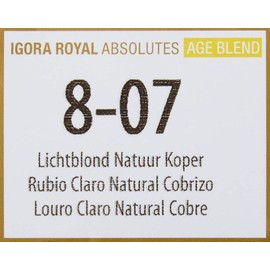 Schwarzkopf Igora Royal Absolutes Permanent Anti-Age Colour Cream 8-07 Light Blonde Natural Copper 60 ml