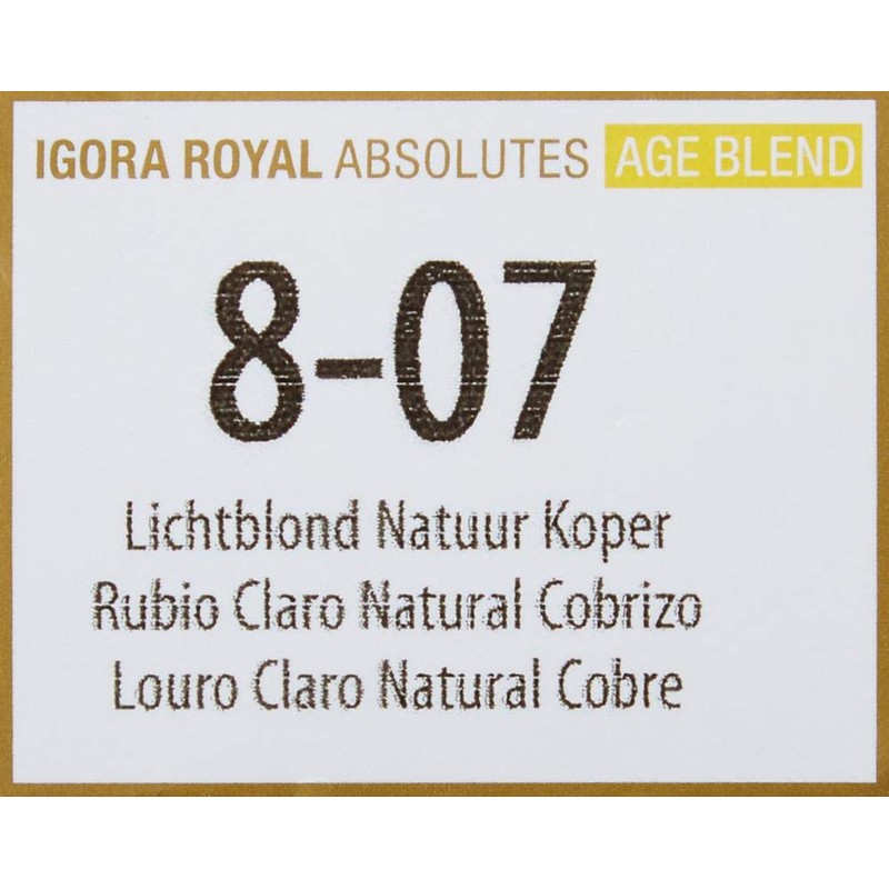 Schwarzkopf Igora Royal Absolutes Permanent Anti-Age Colour Cream 8-07 Light
