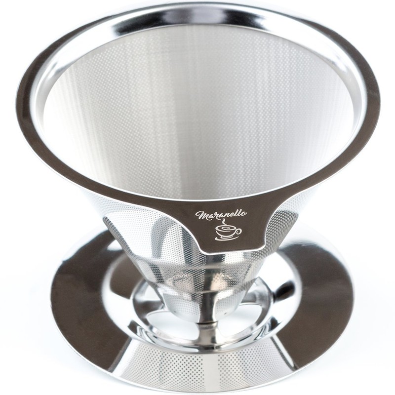 Maranello Caffé Pour Over Coffee Dripper Stainless Steel Reusable Drip