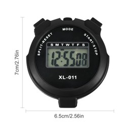 BEHAHAI Digital Sports Stopwatch Timer Stopwatch Large Display Interval Training Timer Outdoor Split Stop Watch Lap Timer Digital Calendar Alarm Clock Referee Watch for Training Running(Black)