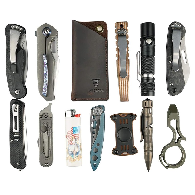 VIPERADE PJ11 Leather Knife Sheath for Belt, Knife Holster, Pocket