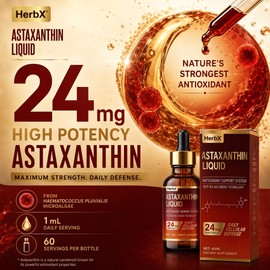 Natural Astaxanthin 24mg Liquid Antioxidant Support - 2 fl oz (60ml)