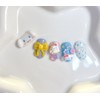 [Premium handmade embossed nails] Angel dog nails - Almond Egg