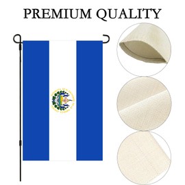 El Salvador Flag Small Mini Salvadoran Garden Flags 12x18 Double Sided Weather Resistant Yard Flags for Outdoor Decor (Salvador)